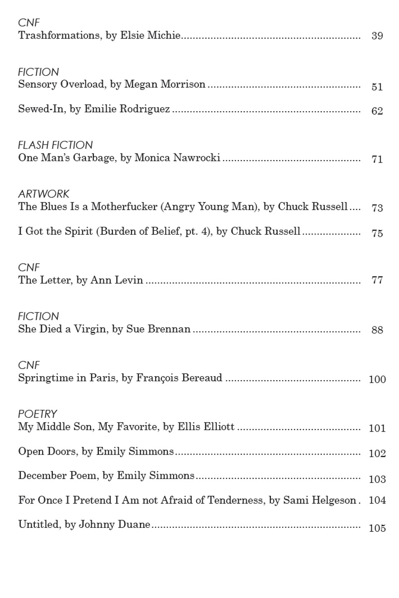 Table of Contents